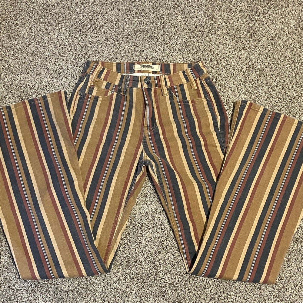 Rock&Roll Denim Striped Multicolor Flare Jeans